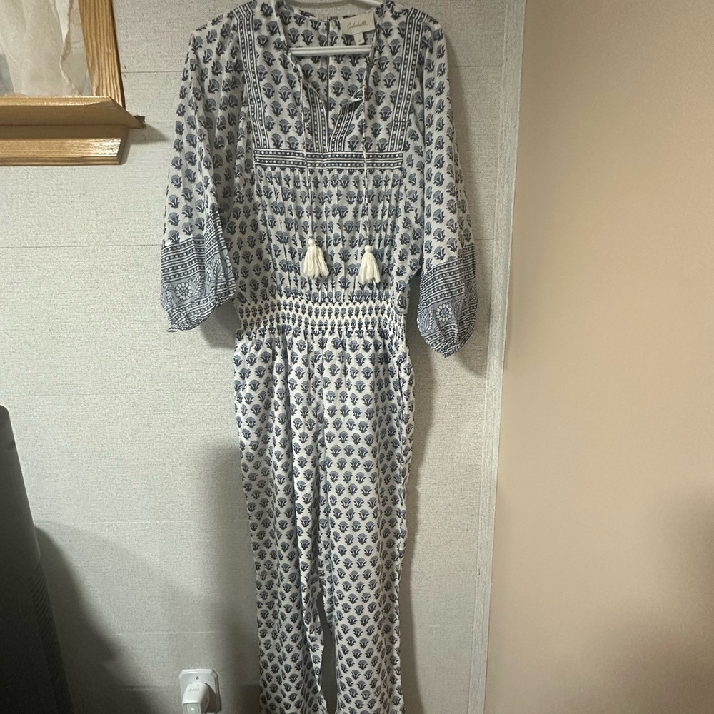 Cleobella Navy and White Floral Top